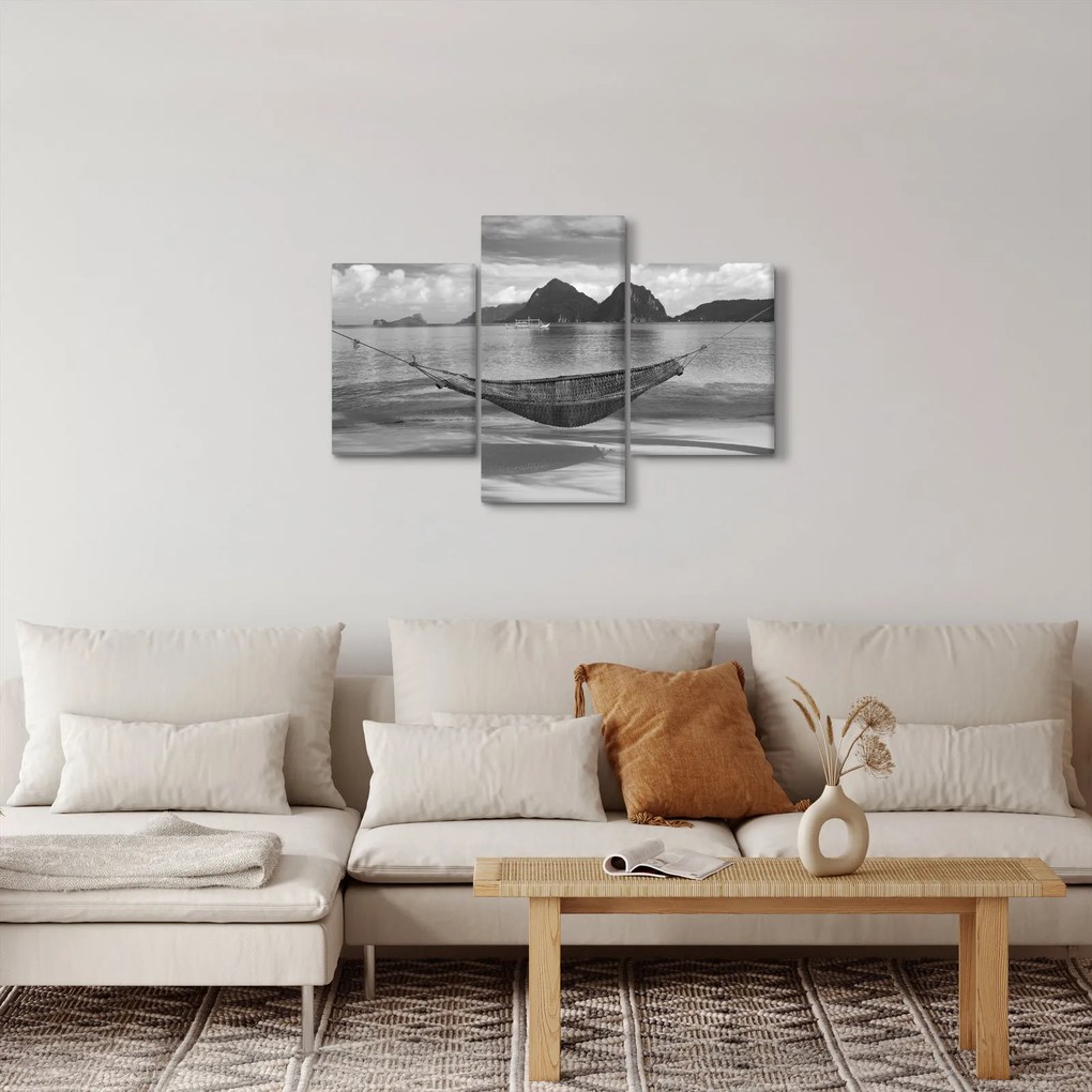 Obraz - Hojdacia sieť na pláži (90x60 cm)