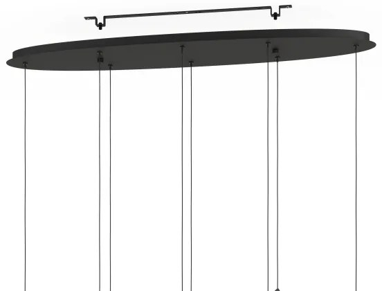 Eglo 390055 - LED Stmievateľný luster na lanku PARATEBUENO 8xLED/4,2W/230V čierna