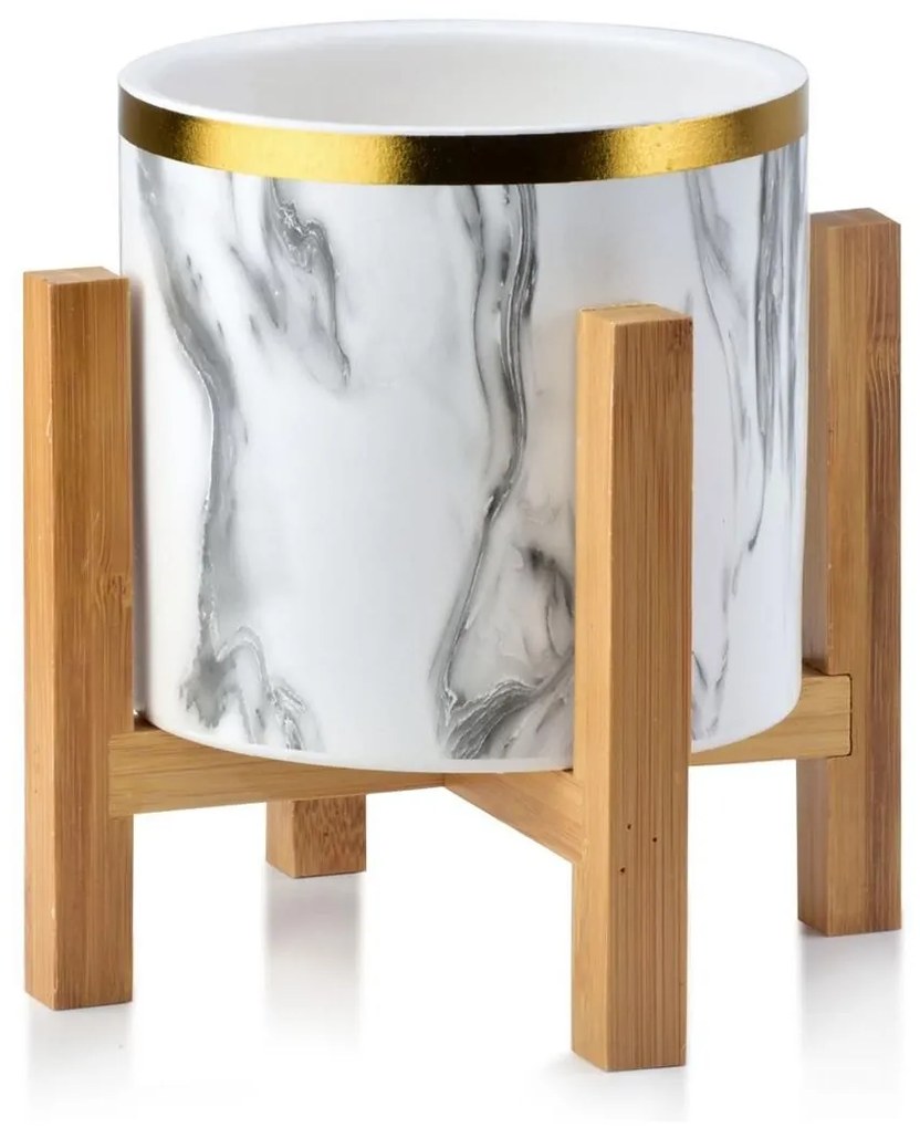 Kvetináč Ava Marble Gold Stripe