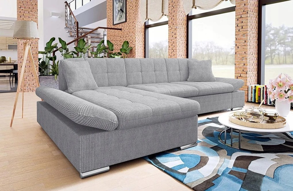 Rohová sedacia súprava Jude (svetlosivá)