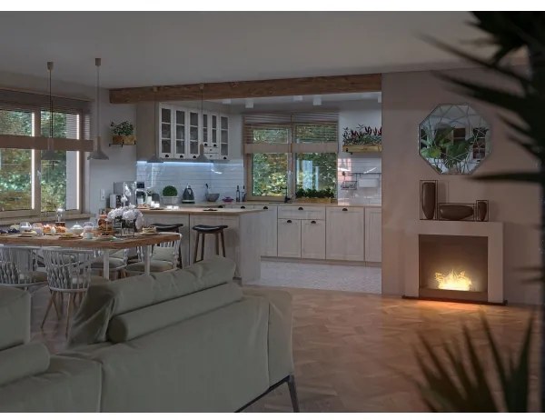 InFire - BIO krb 87,5x110 cm 3kW biela