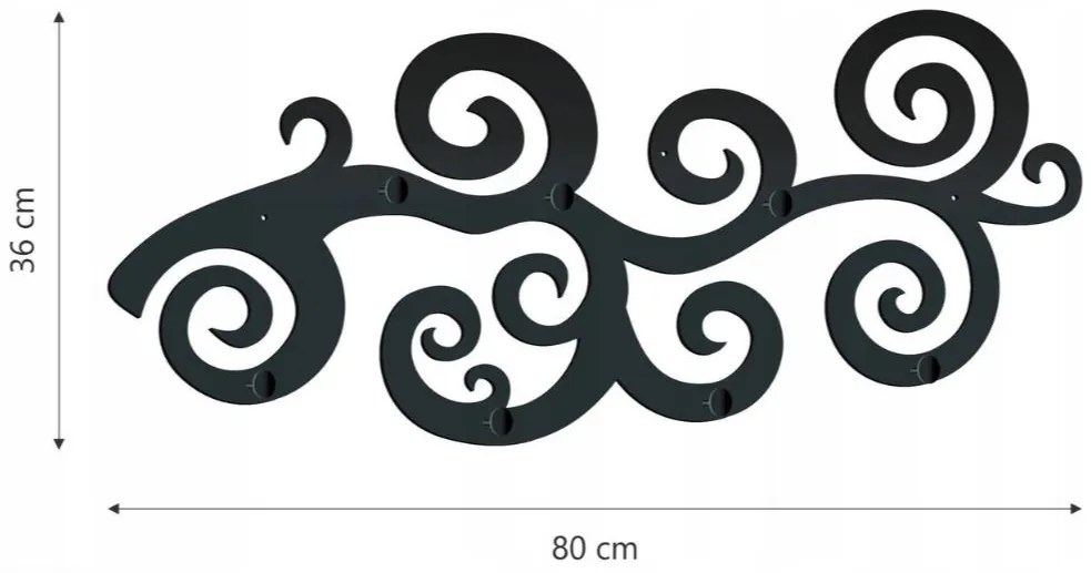 Dizajnový vešiak do chodby VETVIČKA CURLY