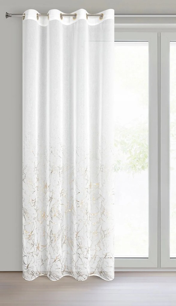 ZÁCLONA NA KRÚŽKOCH MARTA 140X250 CM VZOROVANÁ