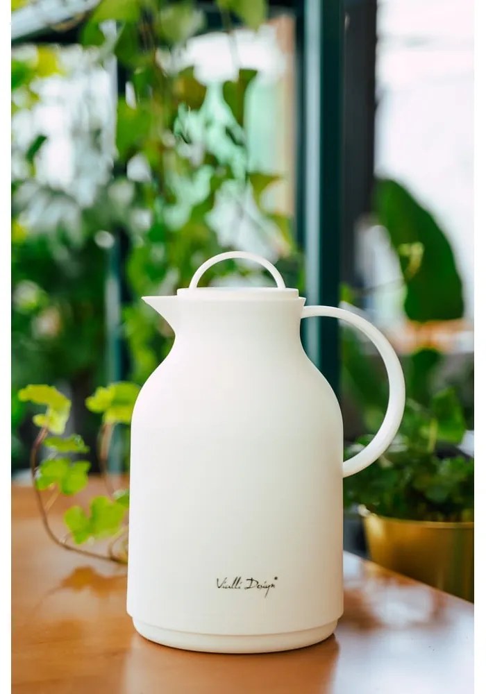 Biela termoska Vialli Design, 1 l