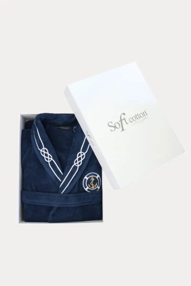 Soft Cotton Luxusný pánsky župan MARINE MAN v darčekovom balení