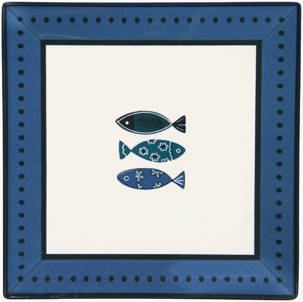 Štvorcové plytké taniere Ocean, 6 ks