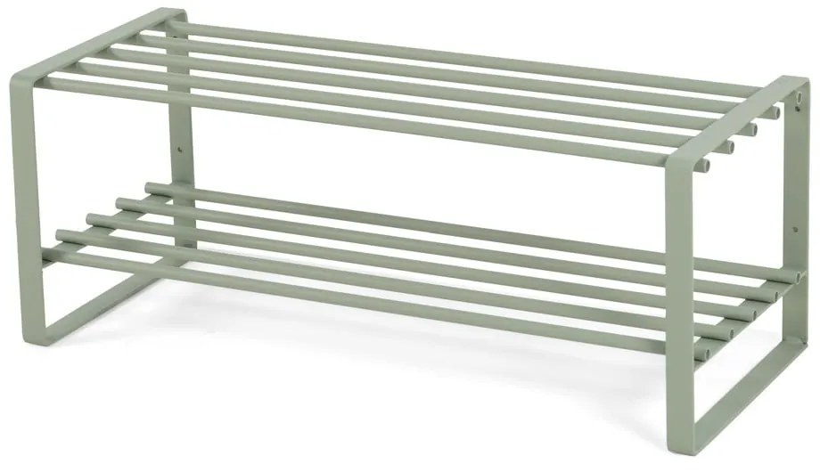 Zeleno-sivý kovový stojan na topánky Rex – Spinder Design