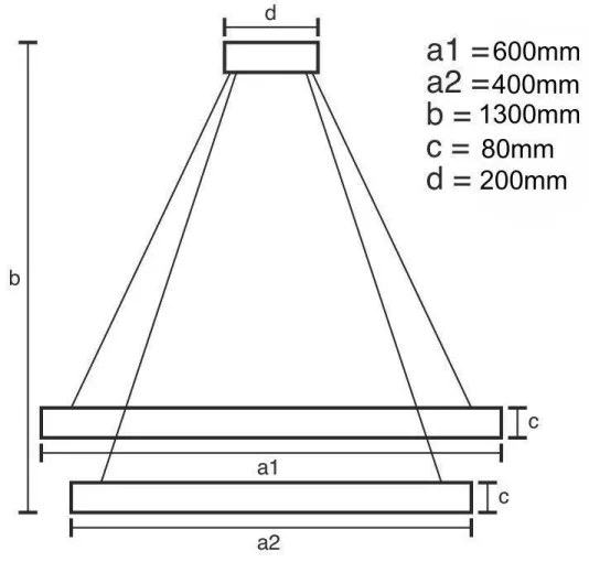 LED Stmievateľný luster na lanku LED/80W/230V 3000-6500K + diaľkové ovládanie