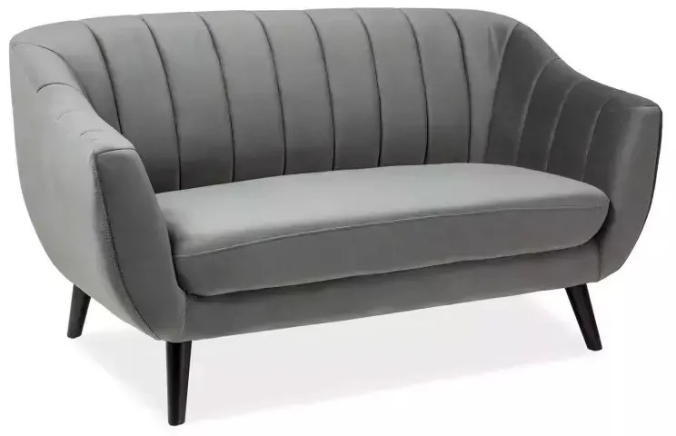 Pohovka Elite Velvet, dvojsedačka, sivá