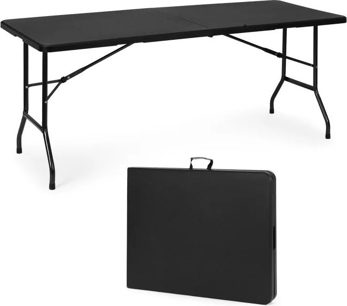 Cateringový stôl 180 cm skladací čierny