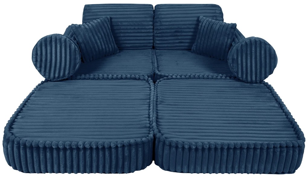 MeowBaby® Churros detská pohovka Plus, Midnight Blue