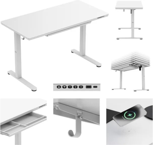 Elektrický výškovo nastaviteľný stôl Mark Adler Leader 8.5 biely