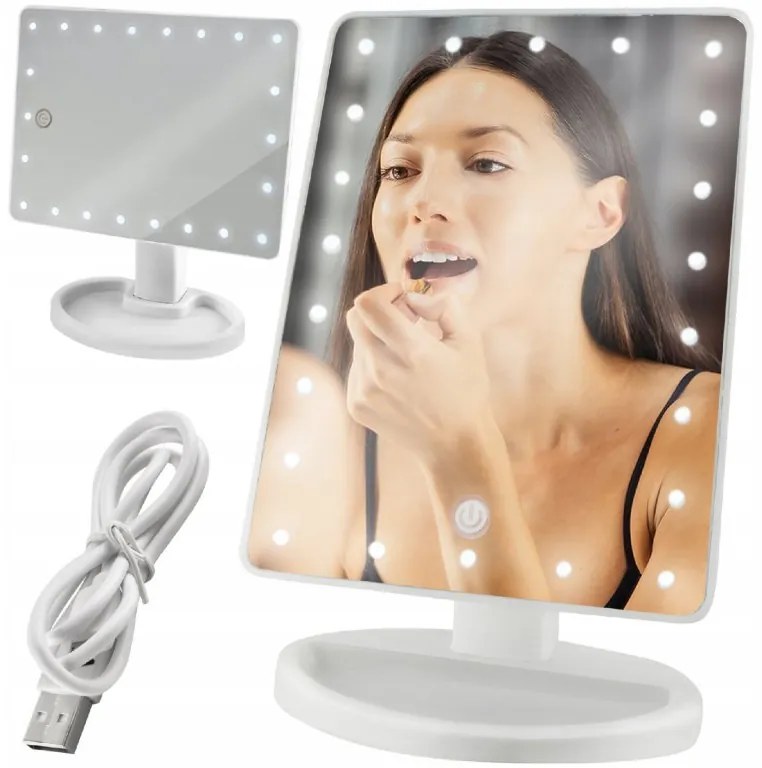 JAKS OTOČNÉ LED MAKE-UP ZRKADLO BIELE 5886 5902802906519
