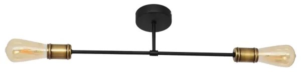 Prisadený luster CAMBRIDGE 2xE27/15W/230V čierna/zlatá