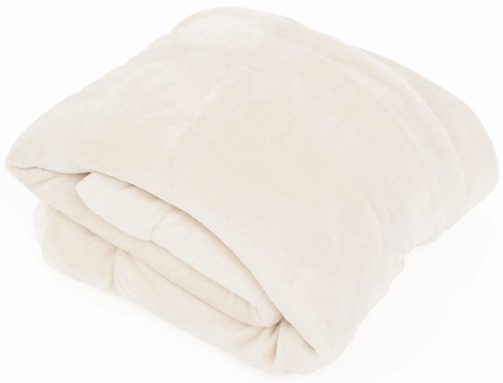 Baránková deka mikroplyš Exclusive 150 × 200 cm – Laura prírodná