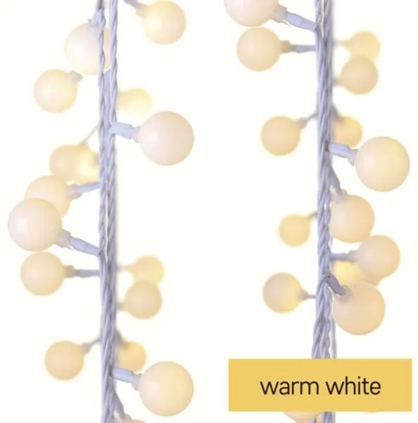 LED Vianočná vonkajšia reťaz 40xLED/9m IP44 teplá biela