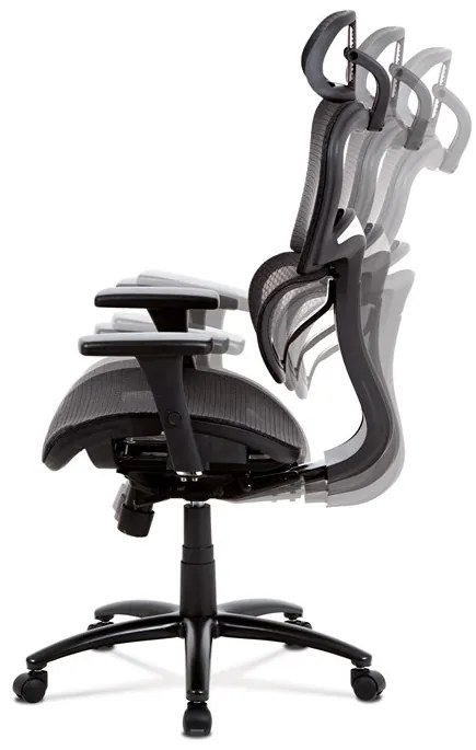 Autronic BONTEC Kancelárska stolička, synchrónny mechanizmus, čierna sieťovina, KA-A188 BK Farba: Čierna