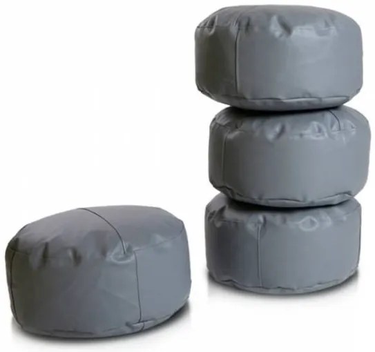 Sedací vak Classic S sivá 75L ekokoža TiaHome