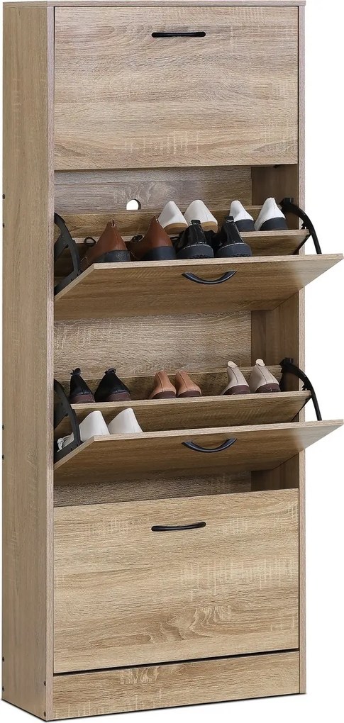 Skrinka na topánky s priehradkami G1018 OAK, dub