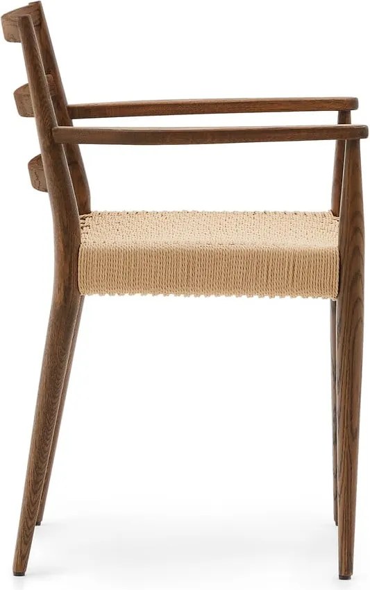 Jedálenská stolička z dubového dreva v hnedo-prírodnej farbe v súprave 2 ks Analy – Kave Home