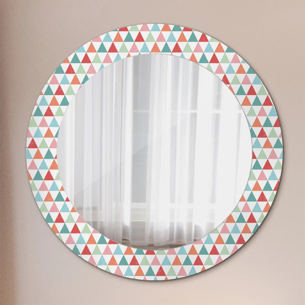 Okrúhle zrkadlo s potlačou Geometrický vzor fi 60 cm