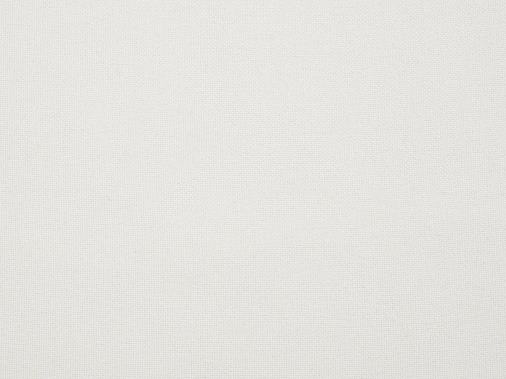 Čalúnený taburet krémová biela UNSTAD Beliani