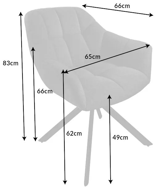 Stolička Papillon antracitová otočná