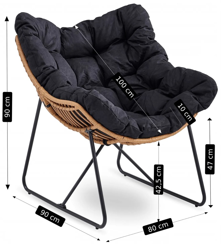 PROXIMA.store - Relaxačné kreslo FIN FARBA: čierna