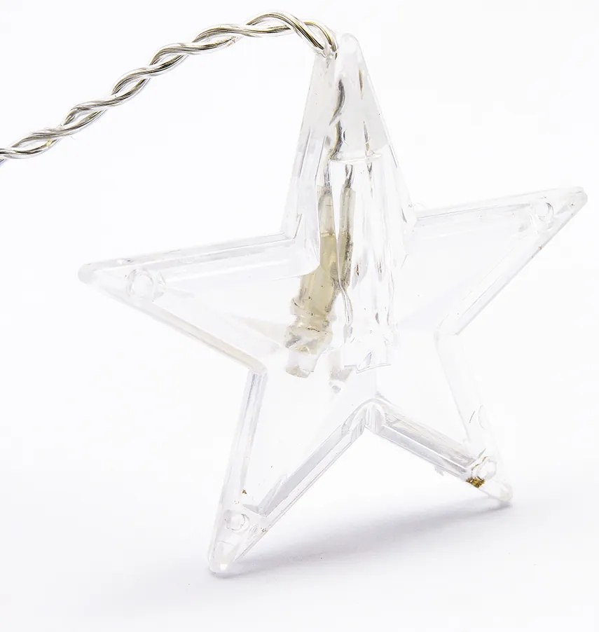 DECOLED Vánoční osvětlení do okna 1,2 x 1,2 m, propojovatelné, hvězdy