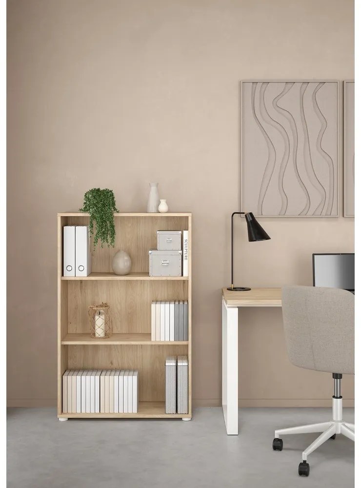 Knižnica v dekore duba v prírodnej farbe 80x124 cm Sign – Tvilum