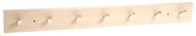 Nástenný vešiak so 7 háčikmi, breza
