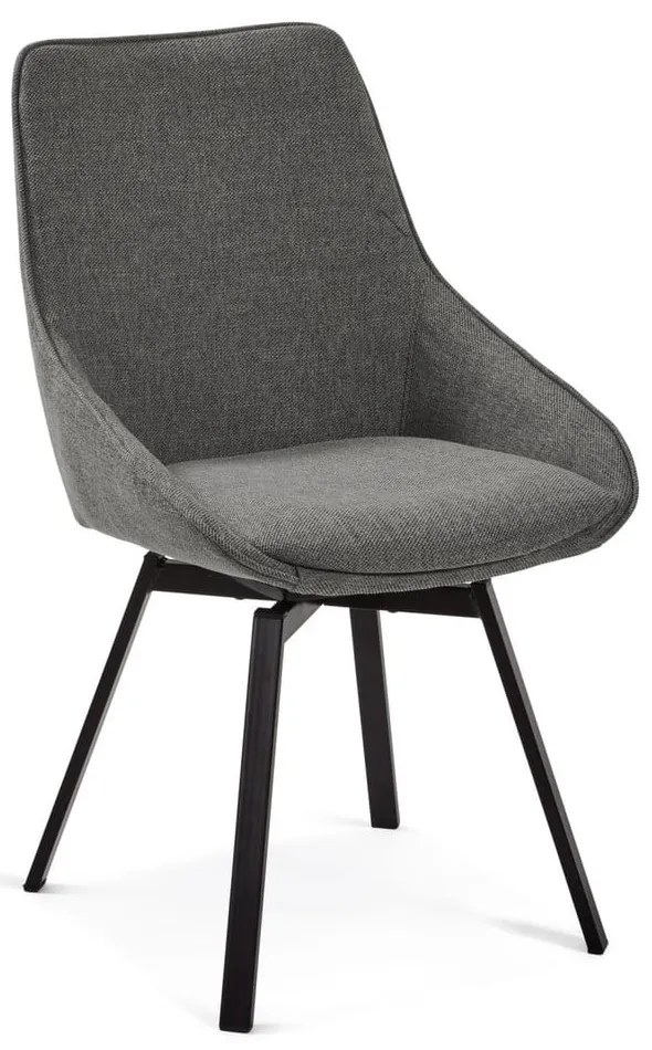 Tmavosivá jedálenská stolička Jenna – Kave Home