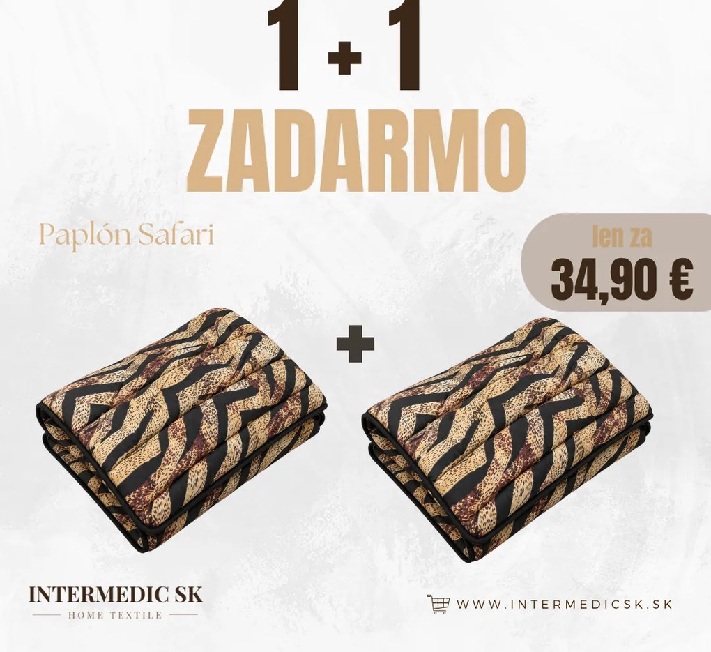 Celoročný paplón Safari 140×200 cm – 1+1 ZADARMO