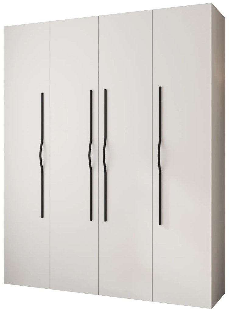 Šatníková skriňa 200 cm Carmela 40-2 (biela + čierna). Akcia -20%. Vlastná spoľahlivá doprava až k Vám domov. 1126585