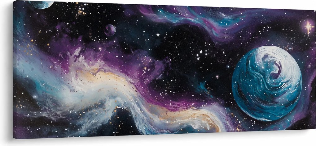Obraz - Maľovaný vesmír (120x50 cm)