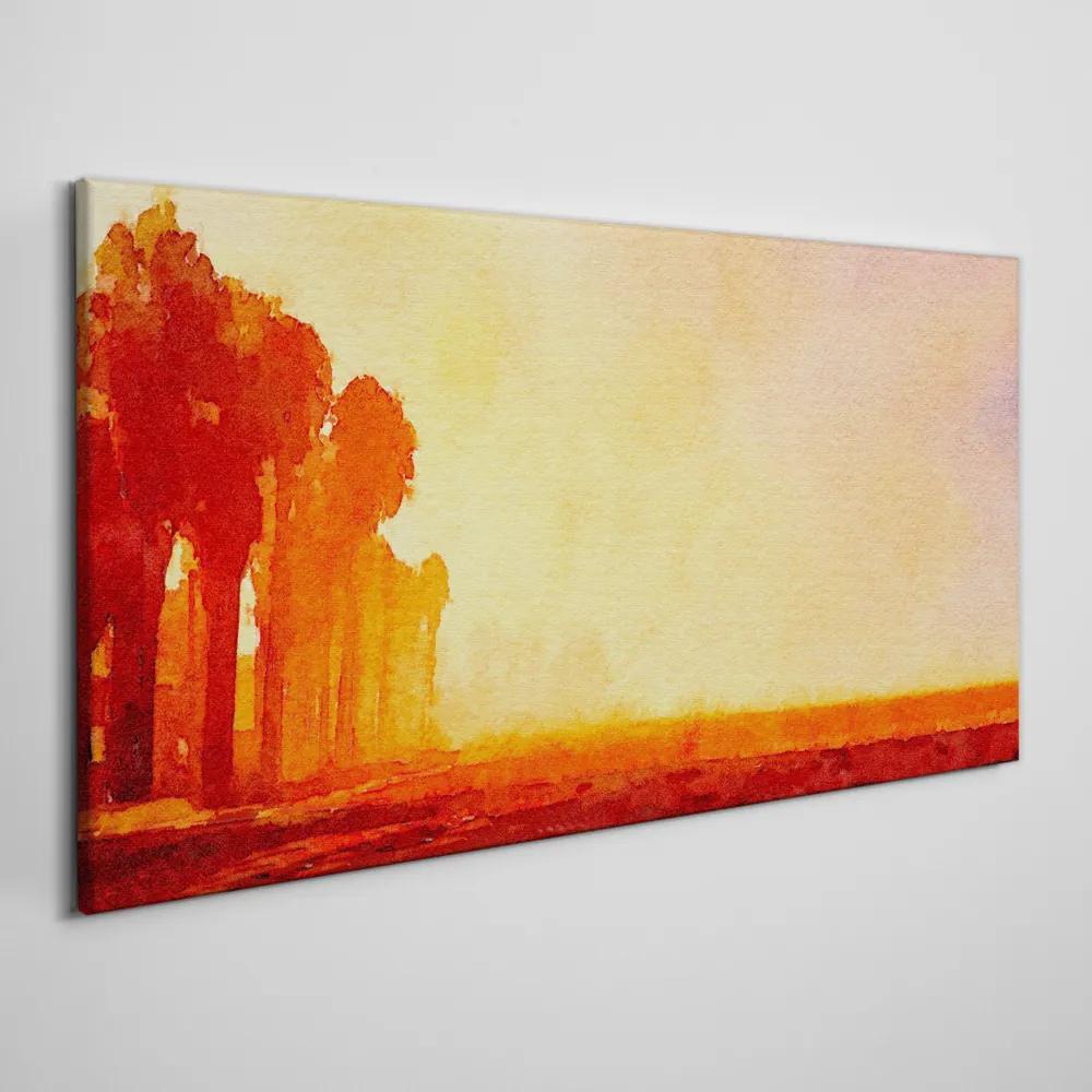 Obraz Canvas Abstrakcie oranžového lesa