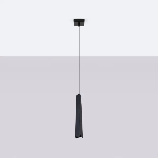 Sollux SL.1400 - Luster na lanku PRYSM 1xG9/8W/230V čierna