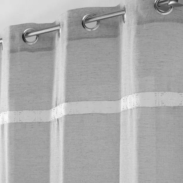 Sivá záclona v minimalistickom štýle 140 x 240 cm