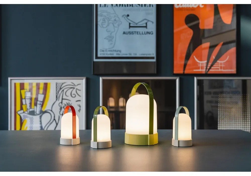 Biela LED stmievateľná stolová lampa (výška 15 cm) Uri – Remember