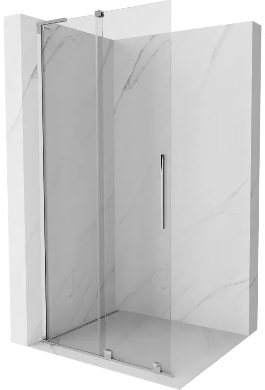 Mexen Velar L, posuvná sprchová zástena Walk-in 90 x 200 cm, 8mm číre sklo, chrómová, 871-090-003-03-01