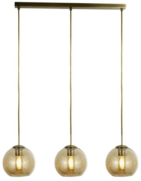Searchlight 1623-3AM - Luster na lanku PENDANT 3xE27/40W/230V zlatá