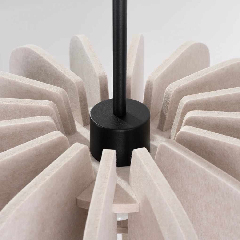 Závesné svietidlo Mula, 1x béžové plstené tienidlo, (fi 45cm)