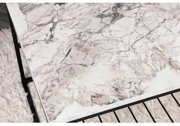 Konferenčný stolík ASUDE 43x95 cm čierna/biela