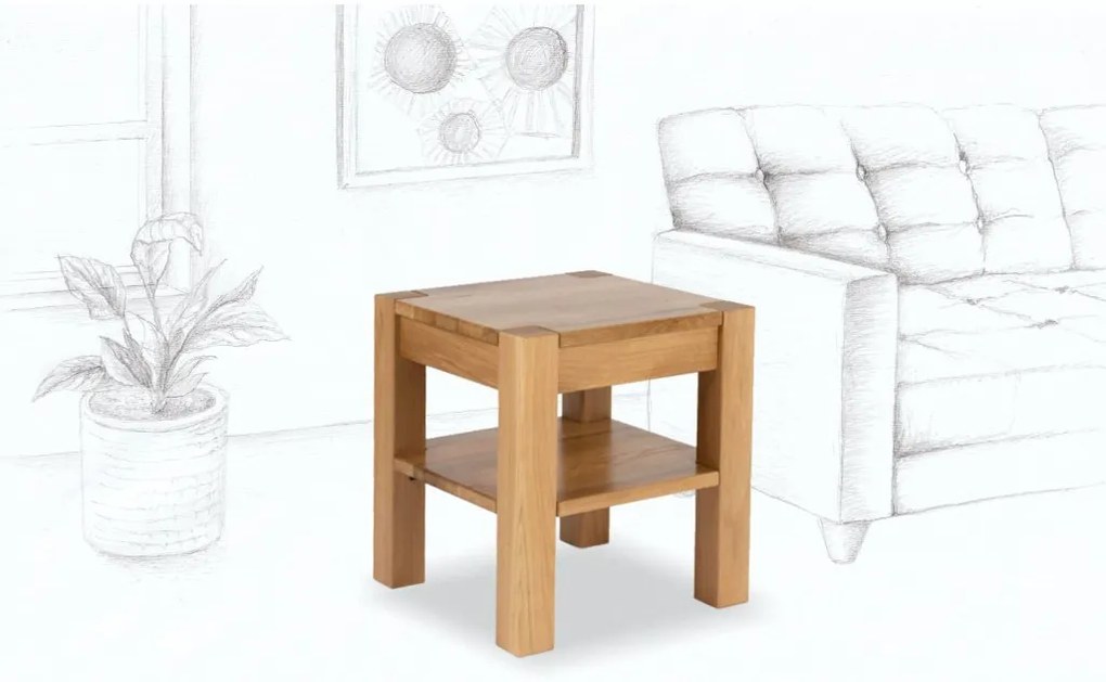 Wooded Odkládací stolek Denver z masivu DUB