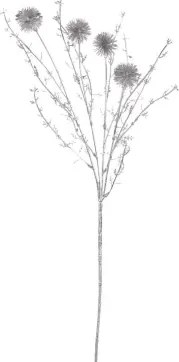 Umelá kvetina Bodliak 60 cm, strieborná%