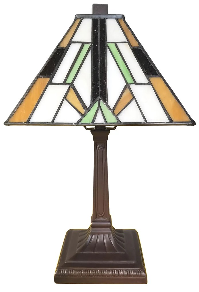 Tiffany lampa stolná vitrážová 20*34
