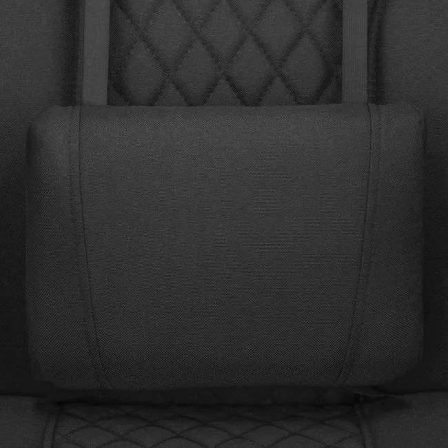 Herná stolička Springos – kancelárska stolička s nastaviteľnou výškou, hojdacou funkciou a bedrovou opierkou, čierna HF0036