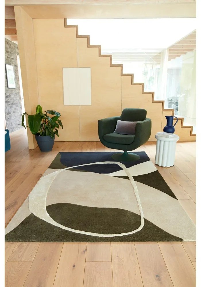 Zelený ručne tkaný vlnený koberec 200x300 cm Matrix – Asiatic Carpets