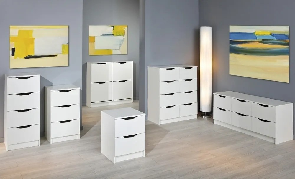 Komoda/nočný stolík Westphalen, biely