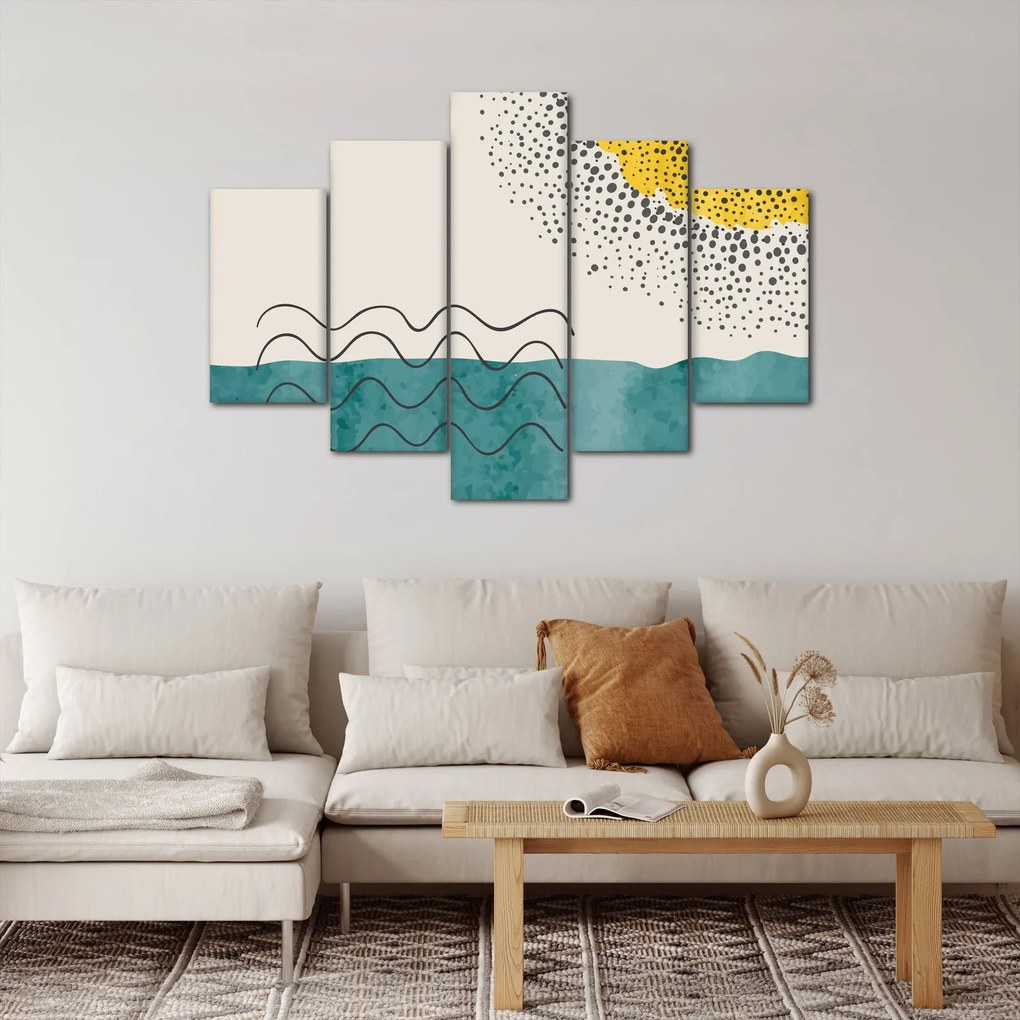 Obraz - Abstraktná maľba pláže N⁰1 (150x105 cm)